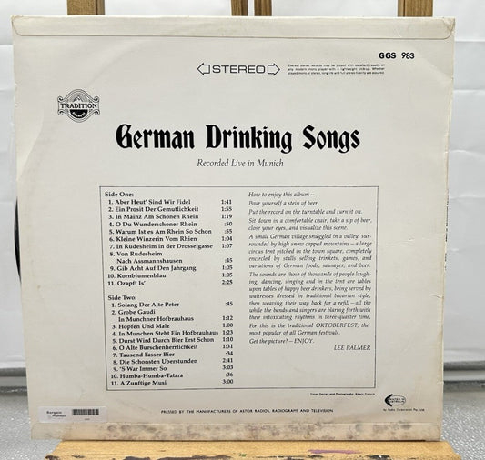 German Drinking Songs - Recorded Live In Munich Record In Good Condition 6629