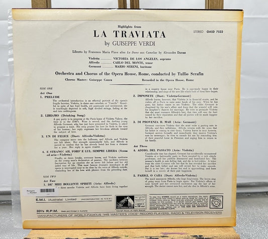 Highlights Verdi La Traviata Record In Good Condition 6733