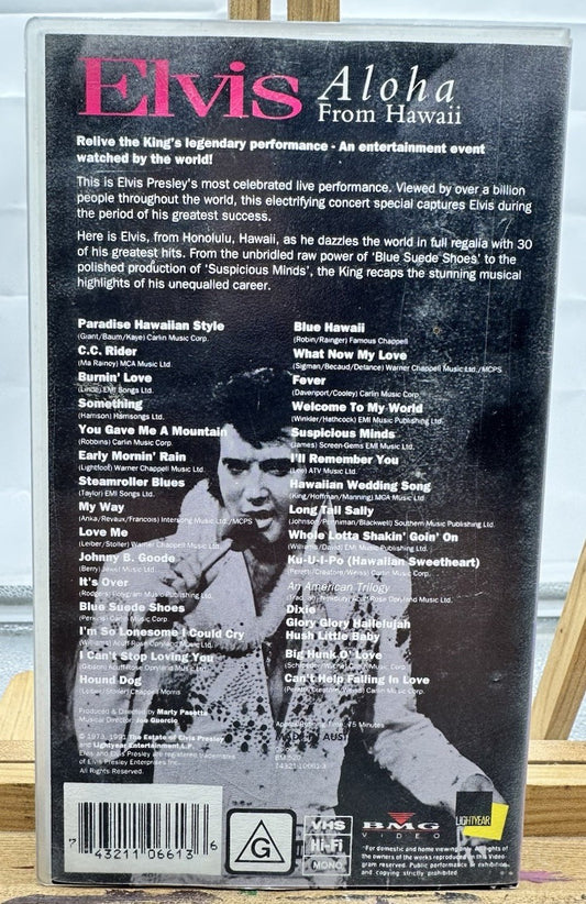 Elvis Aloha From Hawaii VHS Tape In Good Condition 8943