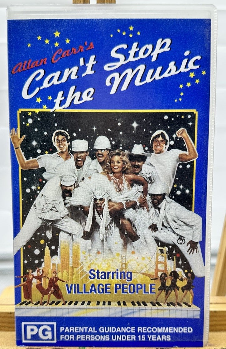 Allan Carr's Can't Stop The Music VHS Tape In Good Condition 8942