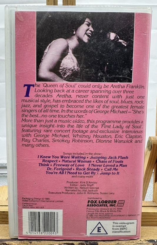 Aretha Franklin The Queen Of Soul VHS Tape In Good Condition 8920