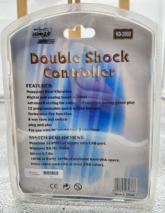 USB Double Shock PC Controller Model KD-2008 Brand New Sealed Multiple Available