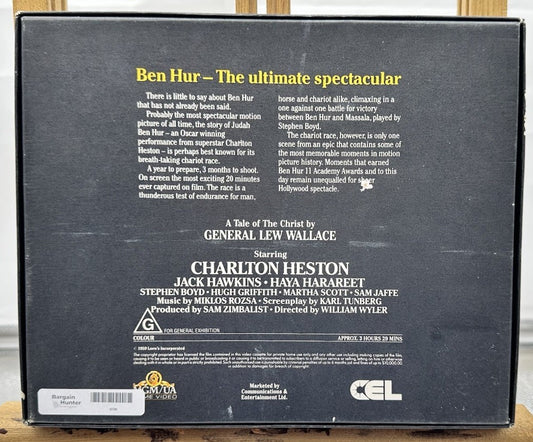 Ben-Hur Betamax Tapes MGM Rated G Charles Heston In Good Condition 8796