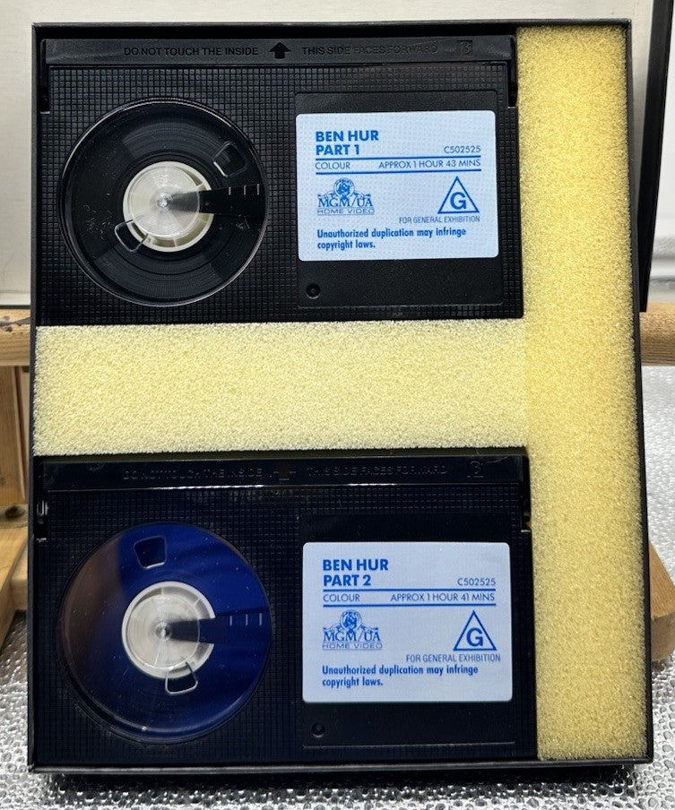 Ben-Hur Betamax Tapes MGM Rated G Charles Heston In Good Condition 8796