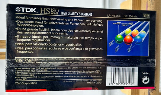 2000 Promo 2 x TDK HS180 X 2 40 min bonus Pack blank Vhs tapes New sealed 8753