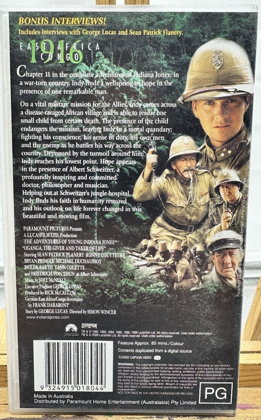 The Adventures Of Young Indiana Jones VHS Tape In Good Condition 8949