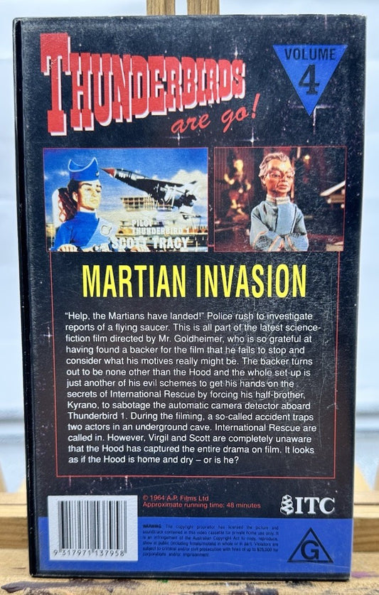 Thunderbirds Martian Invasion Volume 4 VHS Tape In Good Condition 8909