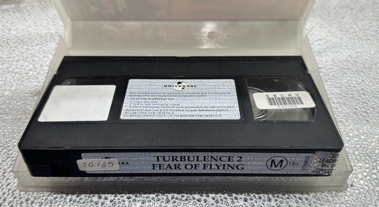 Turbulence 2 Fear Of Flying EX-Rental VHS Tape In OK Condition 8895