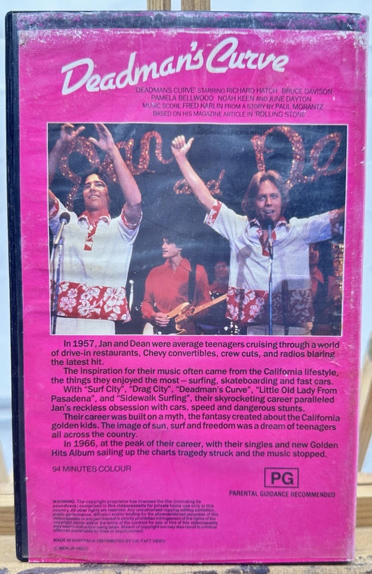 Deadman's Curve A Rock & Roll Tragedy EX-Rental VHS Tape In OK Condition 8961