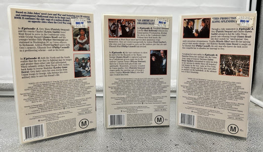 North and South Book II Episodes 1, 2, 3, 4, 5 & 6 VHS Tapes In Good Cond 8974