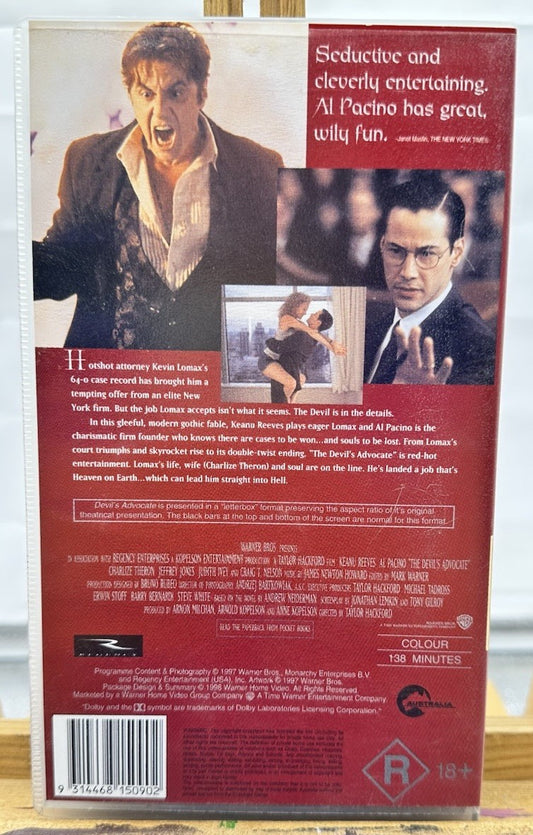 Devil's Advocate : Al Pacino VHS Tape In Good Condition 8904