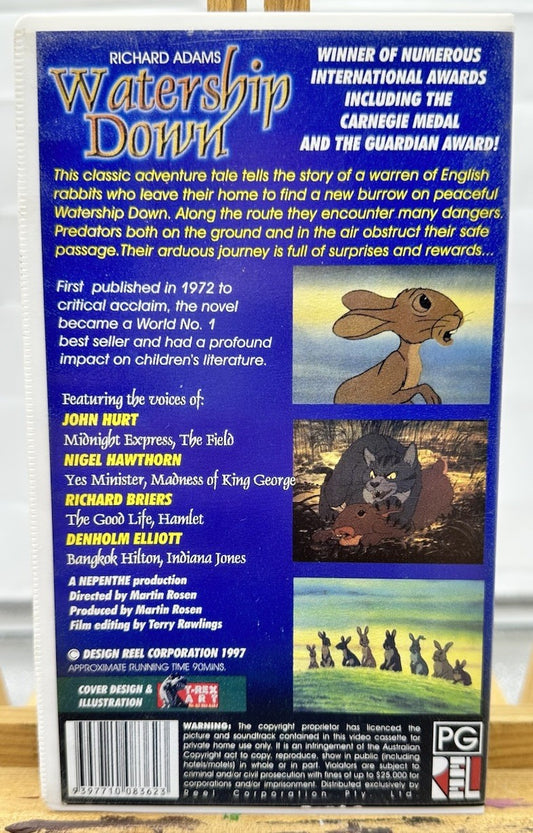 Watership Down VHS Tape In Good Condition 8924