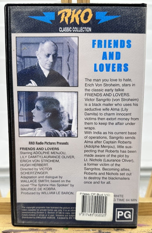 Friends And Lovers : RKO Classic Collection VHS Tape In Good Condition 8945