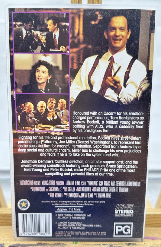 Philadelphia : Tom Hanks / Denzel Washington VHS Tape In Good Condition 8882