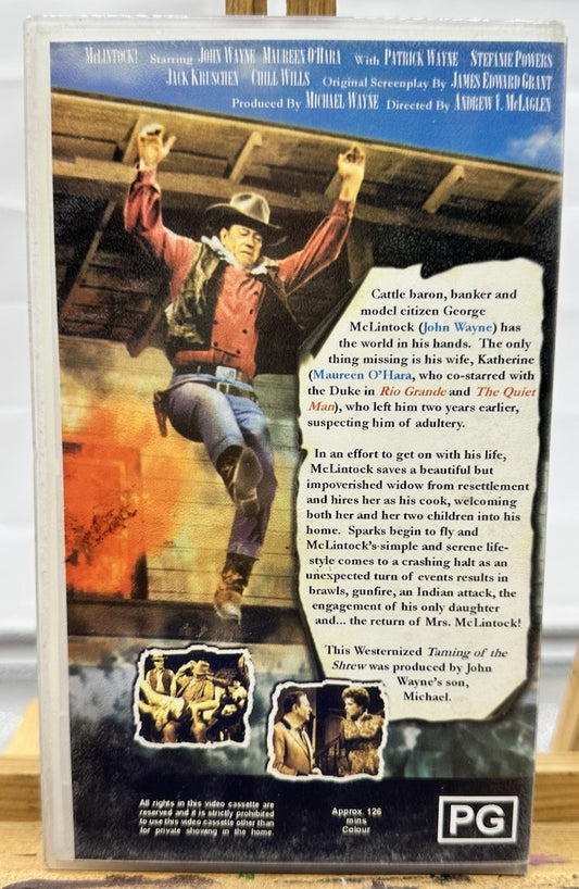 Mc Lintock ! : John Wayne VHS Tape In Good Condition 8950