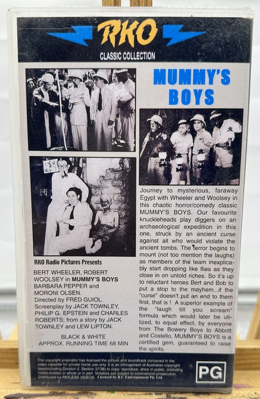 Mummy's Boys : RKO Classic Collection VHS Tape In Good Condition 8932