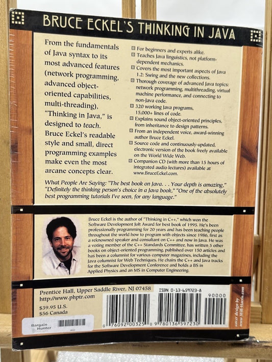 Thinking in Java (1st Edition), Eckel, Bruce Textbook In Good Condition 8633