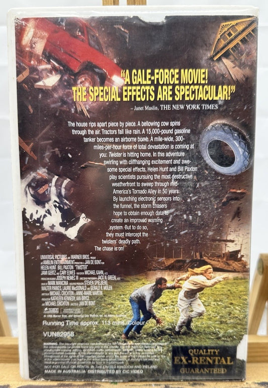 Twister EX-Rental VHS Tape In OK Condition Damaged Case 8881
