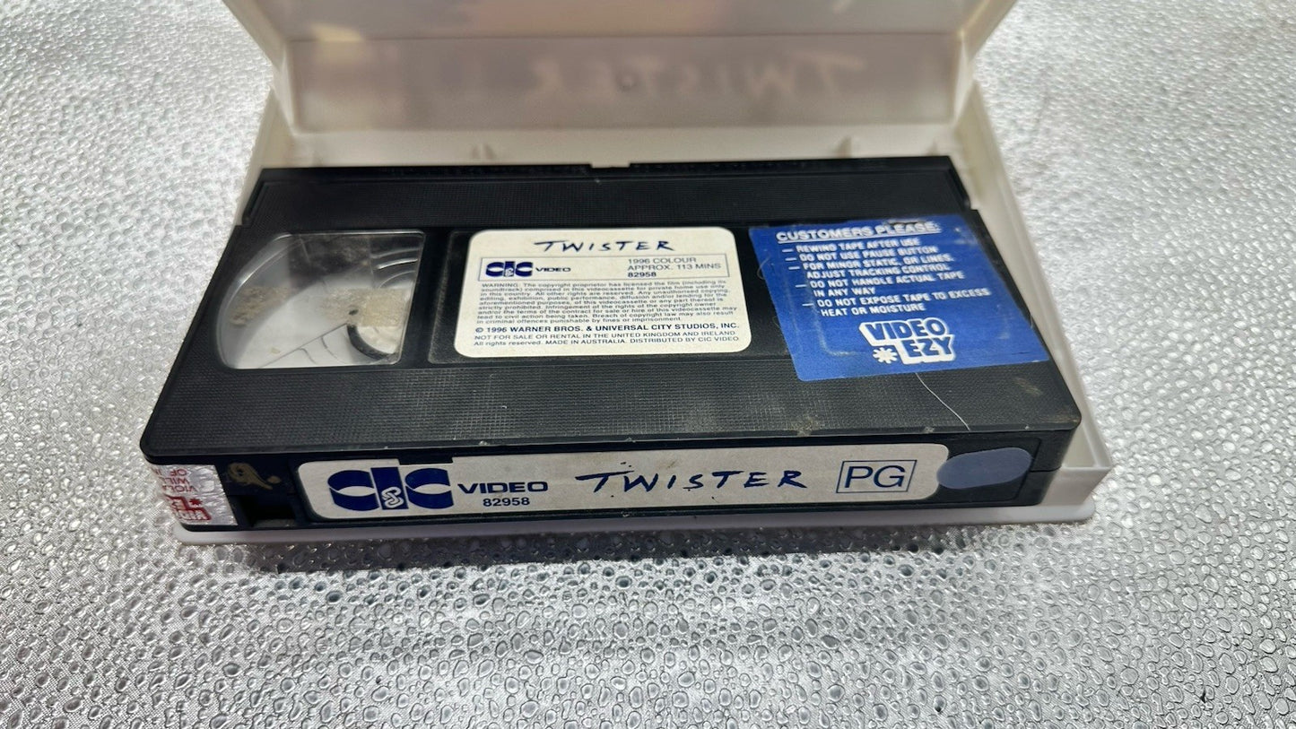 Twister EX-Rental VHS Tape In OK Condition Damaged Case 8881