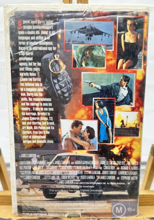True Lies : AArnold Schwarzenegger EX-Rental VHS Tape OK Cond Damaged Case 8948