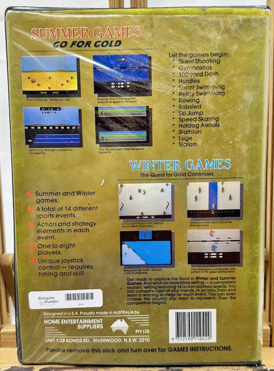 Go For Gold Pak Atari 2600 Boxed Game Winter Summer 14 Games In Good Cond 8840
