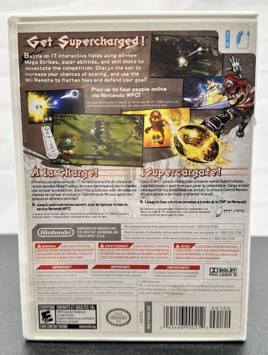 Mario Strikers Charged Nintendo Wii NTSC U/C Incomplete Game Missing Manual 9196