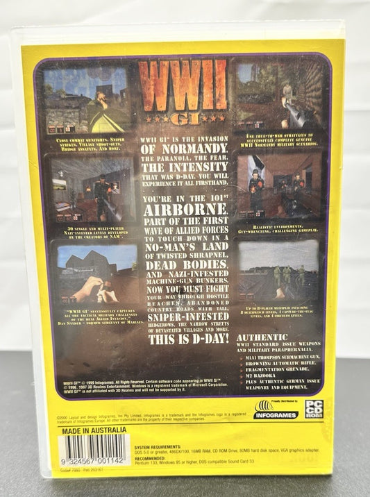 WWII GI PC Game Windows - In Good Condition 9229