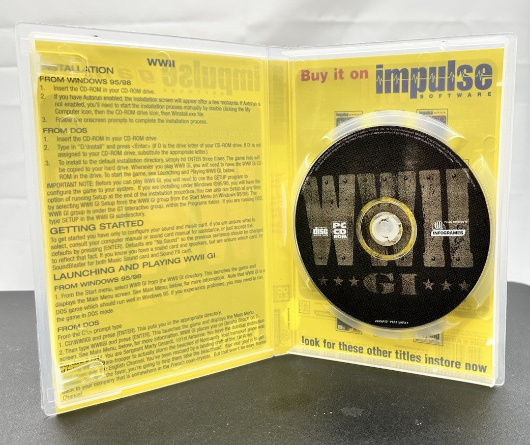 WWII GI PC Game Windows - In Good Condition 9229