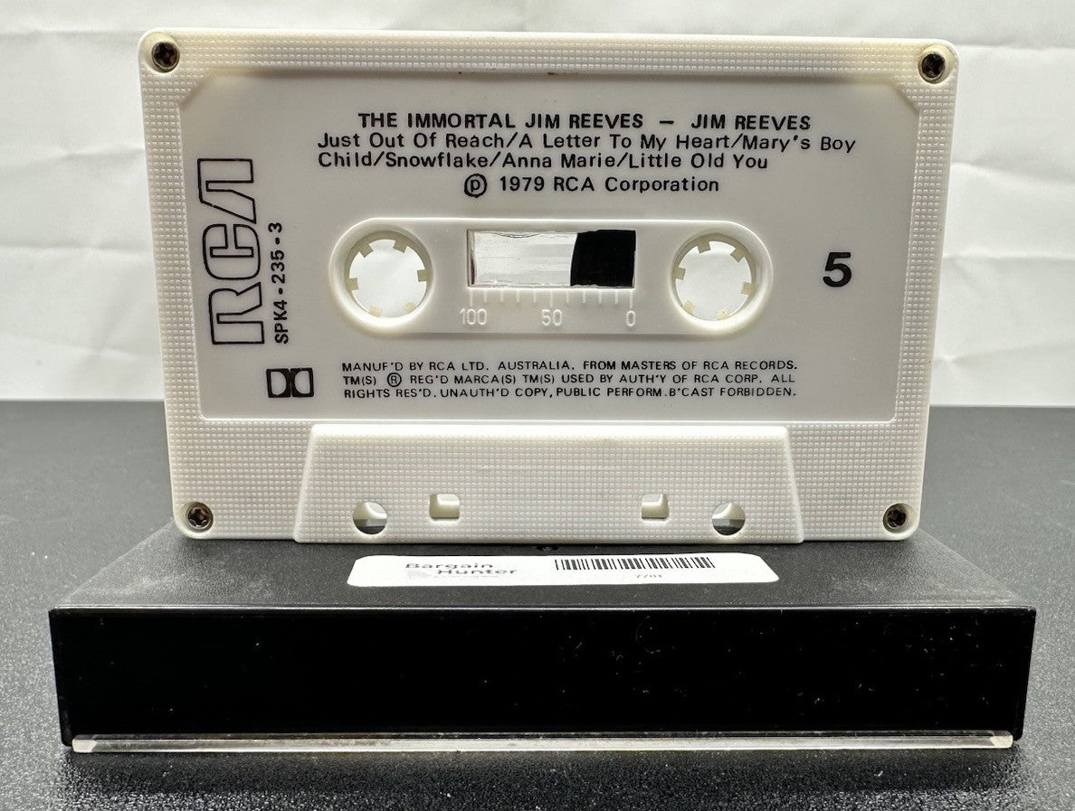 The Immortal Jim Reeves Cassette Tape In OK Condition 7781