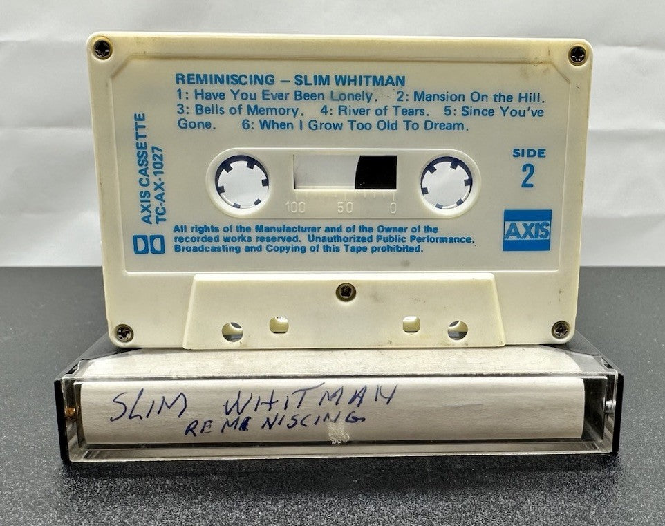 Reminiscing : Slim Whitman Cassette Tape In OK Condition 8076