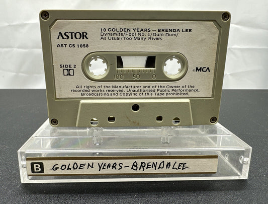 10 Golden Years - Brenda Lee Cassette Tape In OK Condition 7829