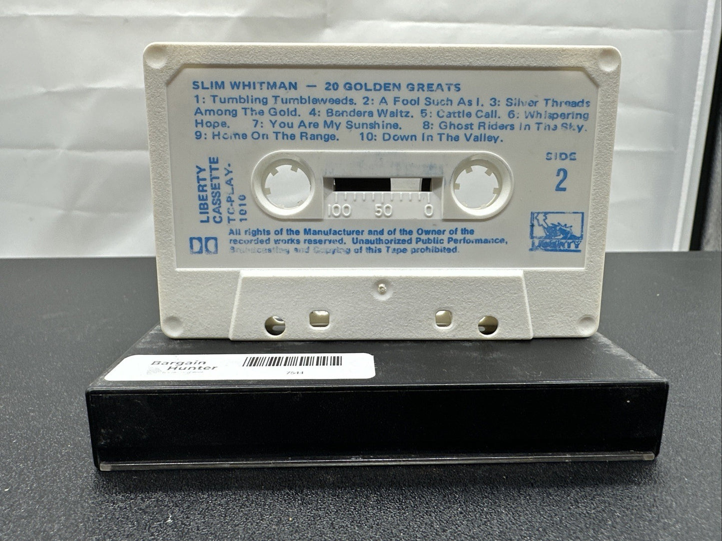 Slim Whitman 20 Golden Greats Cassette Tape In OK Condition 7544