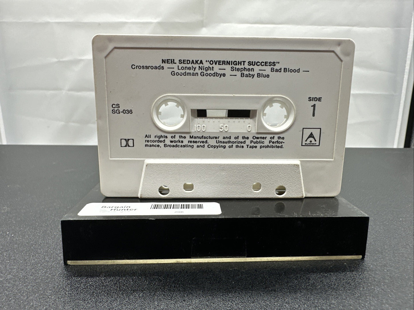 Overnight Success : Neil Sedaka Cassette Tape In Good Condition 7603