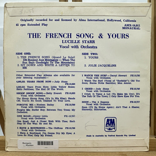 The French Song - Lucille Starr 7” Record In Good Condition 7446