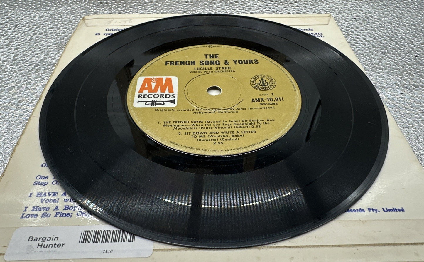 The French Song - Lucille Starr 7” Record In Good Condition 7446