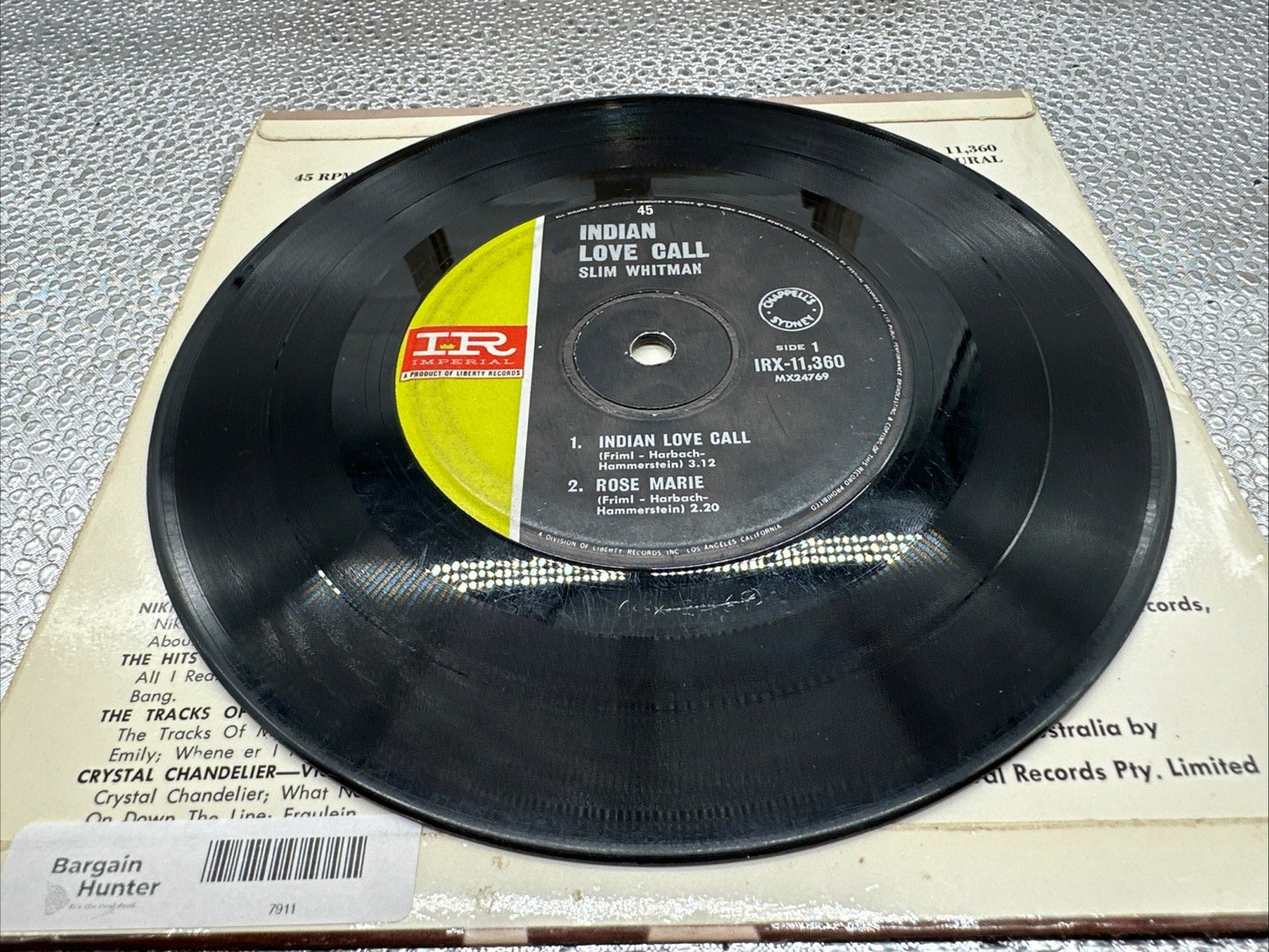 Indian Love Call - Slim Whitman 7” Record In Good Condition 7911