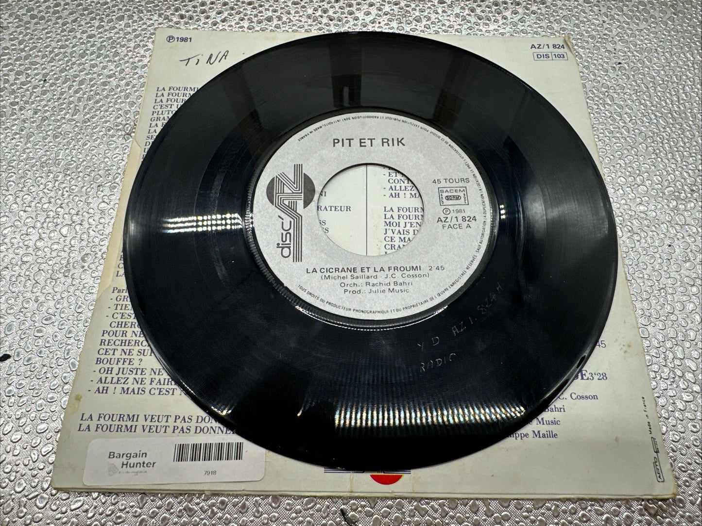 Pit Et Rik – La Cicrane Et La Froumi 7” Record In Good Condition 7918