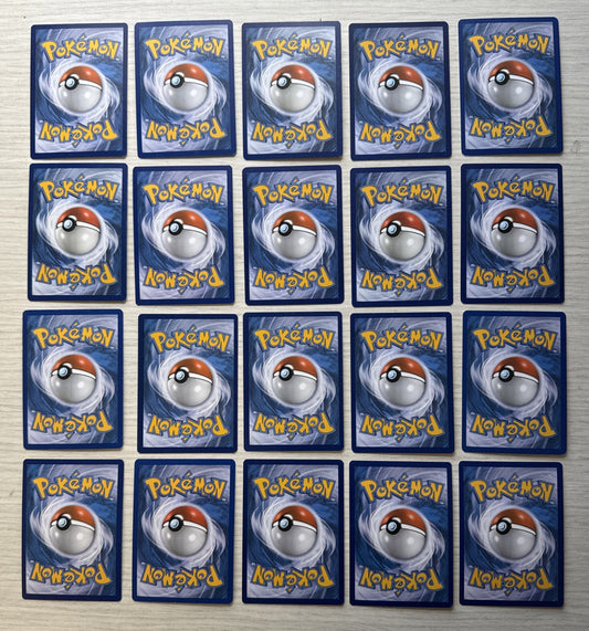 20 X Pokemon Normal Trading Cards Collection Random Years & Series 5085