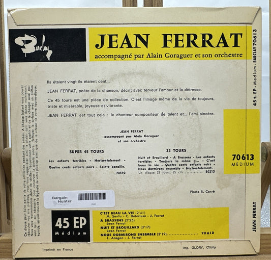 Jean Ferrat C'est Beau La Vie 7” Record France In Good Condition 7917