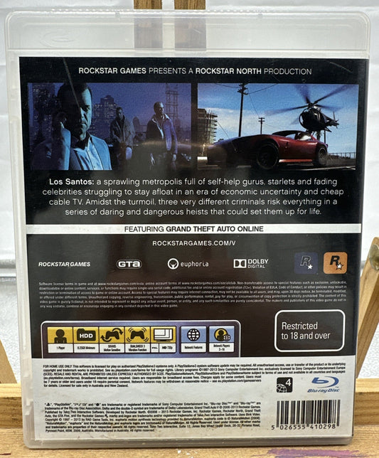 Grand Theft Auto Five PAL Playstation 3/PS3 InComplete Missing Map & Manual 8177