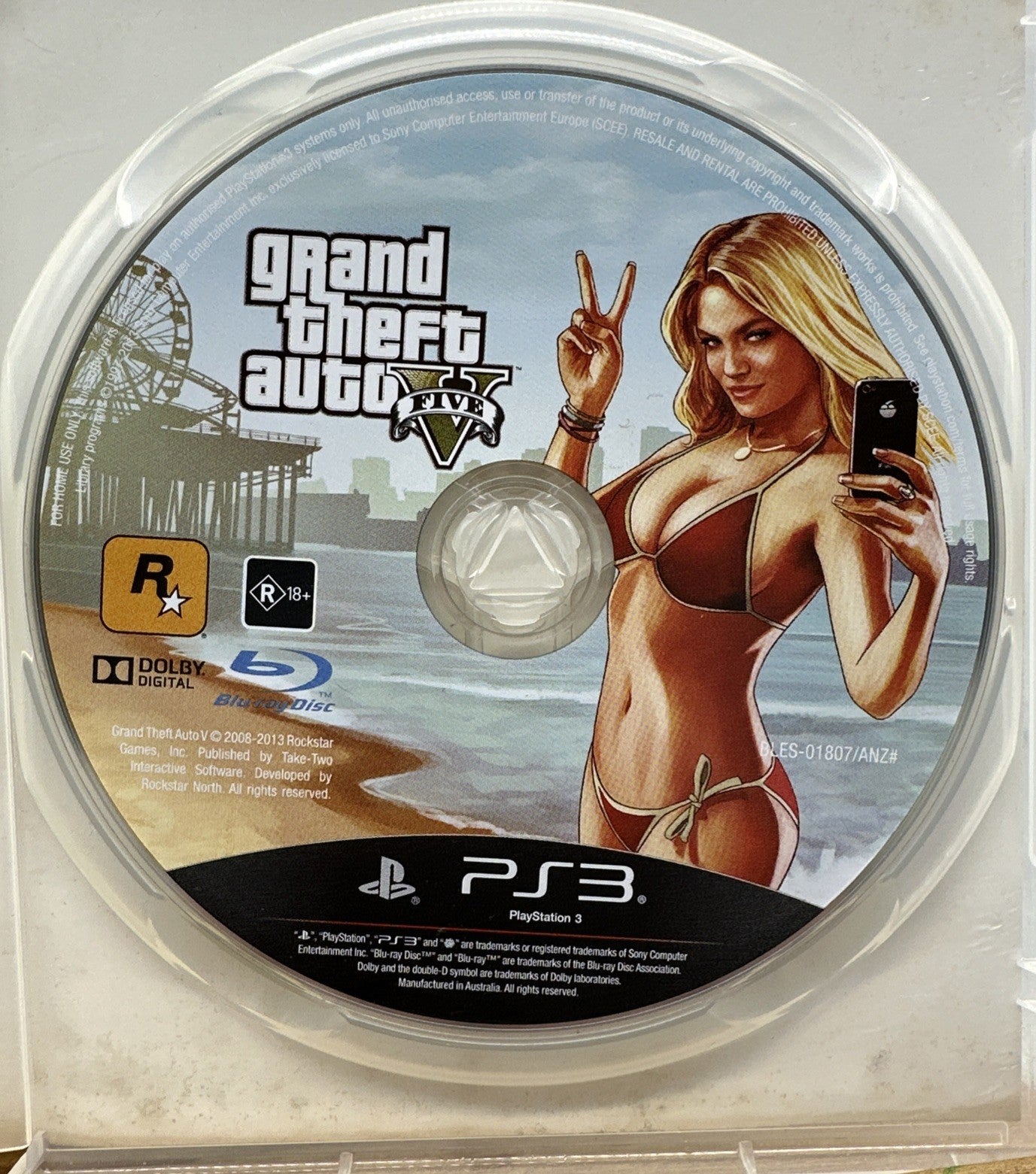 Grand Theft Auto Five PAL Playstation 3/PS3 InComplete Missing Map & Manual 8177