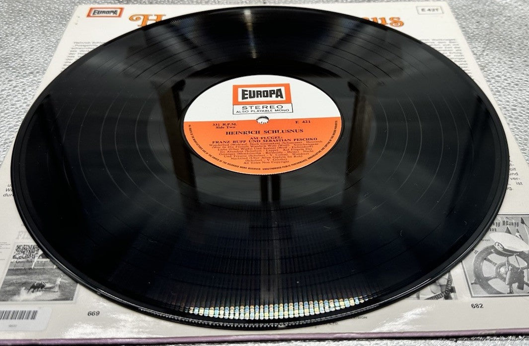 Grosse Stimmen Des Jahrhunderts Heinrich Schlusnus Record In Good Condition 6822