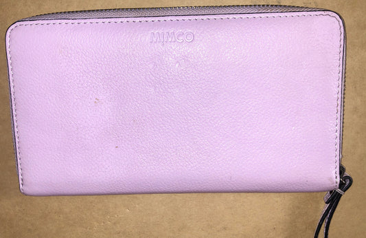 M597 Mimco Bow Lilac Pouch Clutch Wallet Bag Handbag PURSE + Free Post