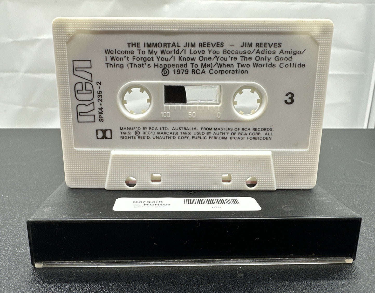 The Immortal Jim Reeves Cassette Tape In OK Condition 7783