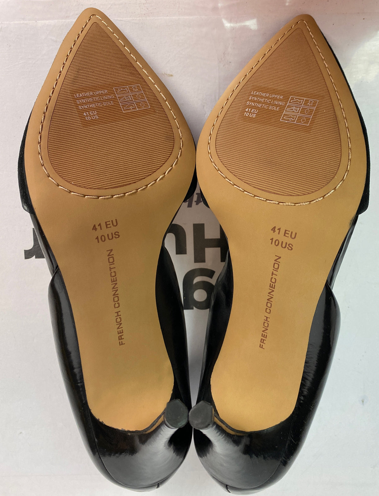 2924 French Connection Elvia 214014 Black High Heels Leather Summer Sizing 41