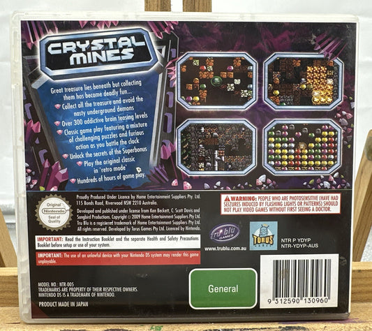 Crystal Mines Nintendo DS Complete Game 9259