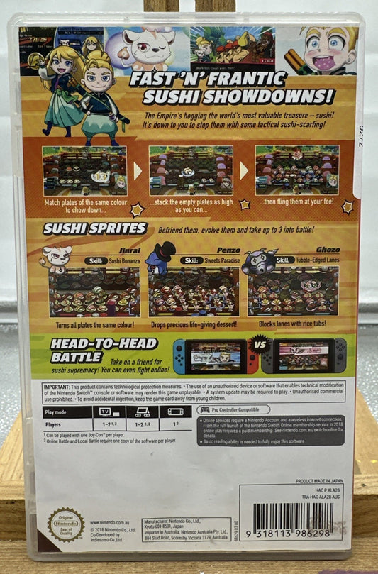 Sushi Striker The Way Of Sushido Nintendo Switch Game In Good Condition 9272