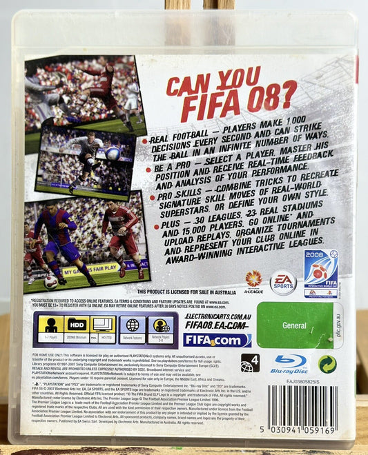 EA Sports Fifa 2008 - Playstation 3 PS3 Video Game In Good Condition 5022