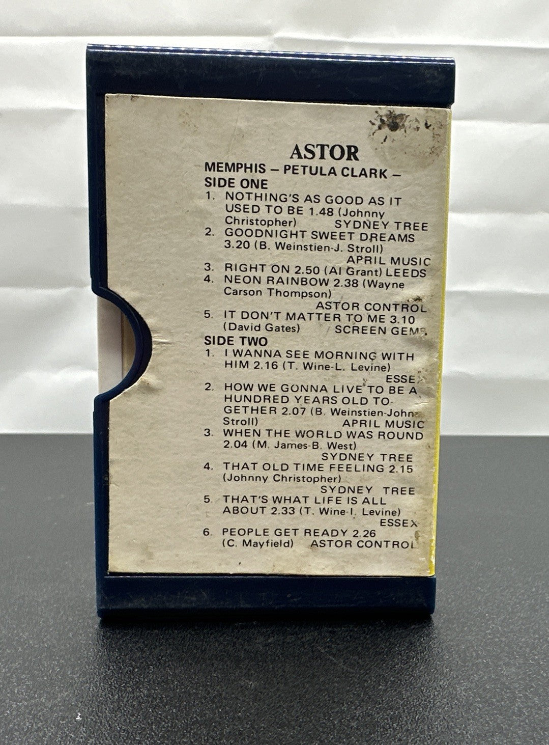 Memphis : Petula Clark Cassette Tape In OK Condition 7659