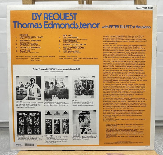 By Request Thomas Edmonds With Peter Tillett At The Piano Record In GC 6442